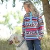 Cinch Girls Serape Leopard Fleece Pullover -Western Cowboy Equipment Store CWK8250006