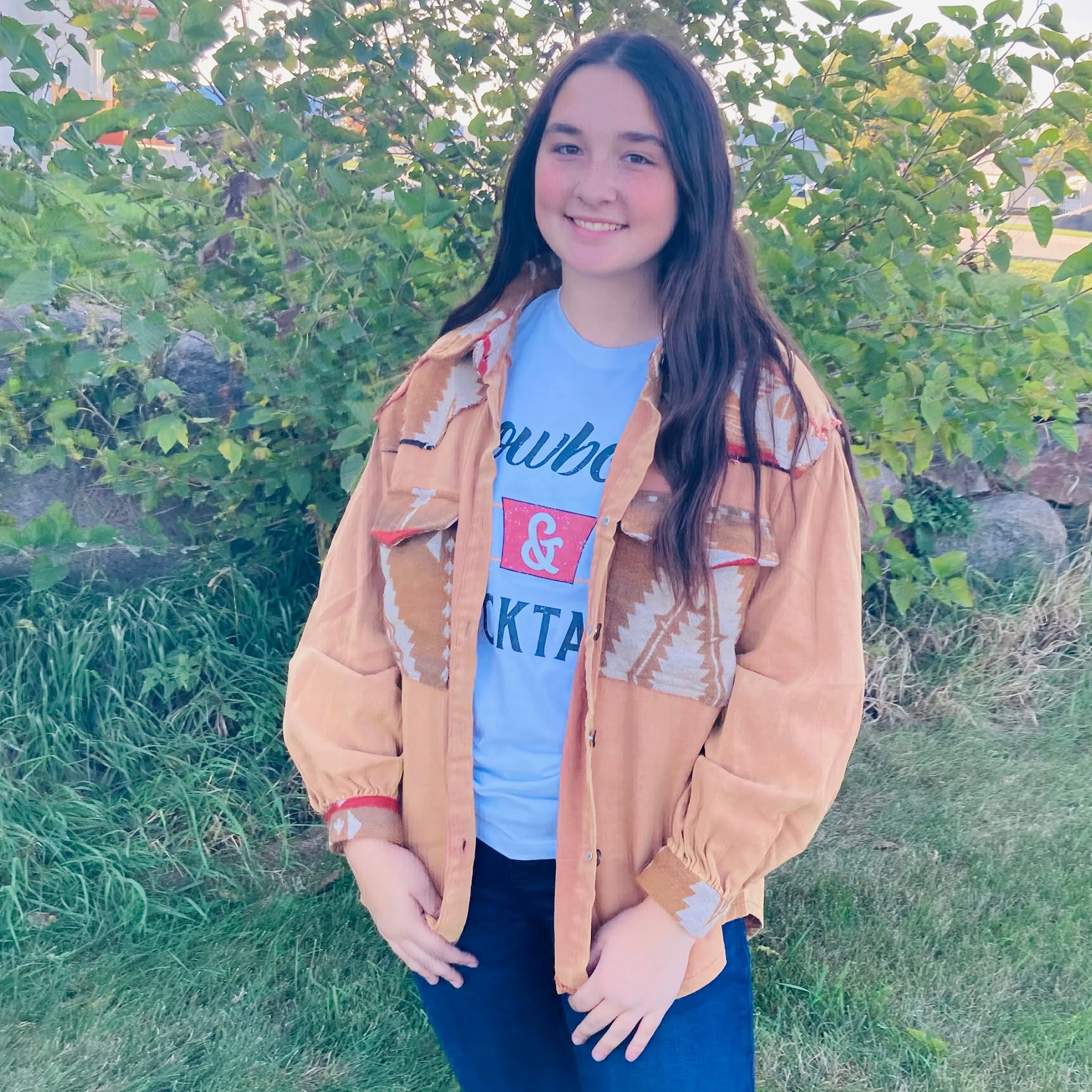 Burnt Sienna Aztec Shacket 4 Burnt Sienna Aztec Shacket - Image 2