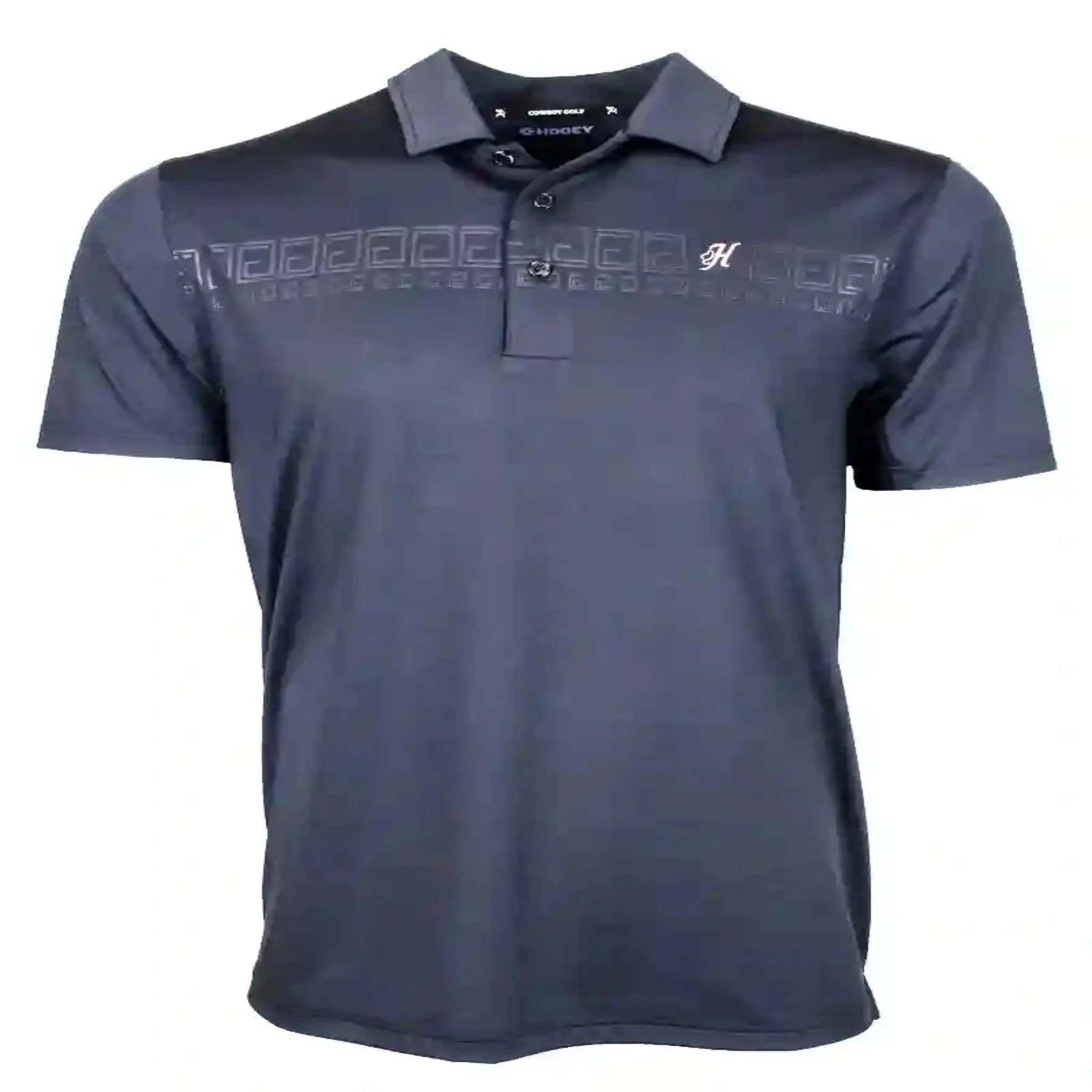 Hooey Men's Weekender Black Tone On Tone Short Sleeve Polo 3 Hooey Men's Weekender Black Tone On Tone Short Sleeve Polo