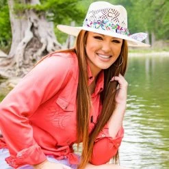 Hooey "Sol" Ladies Watermelon Long Sleeve Shirt