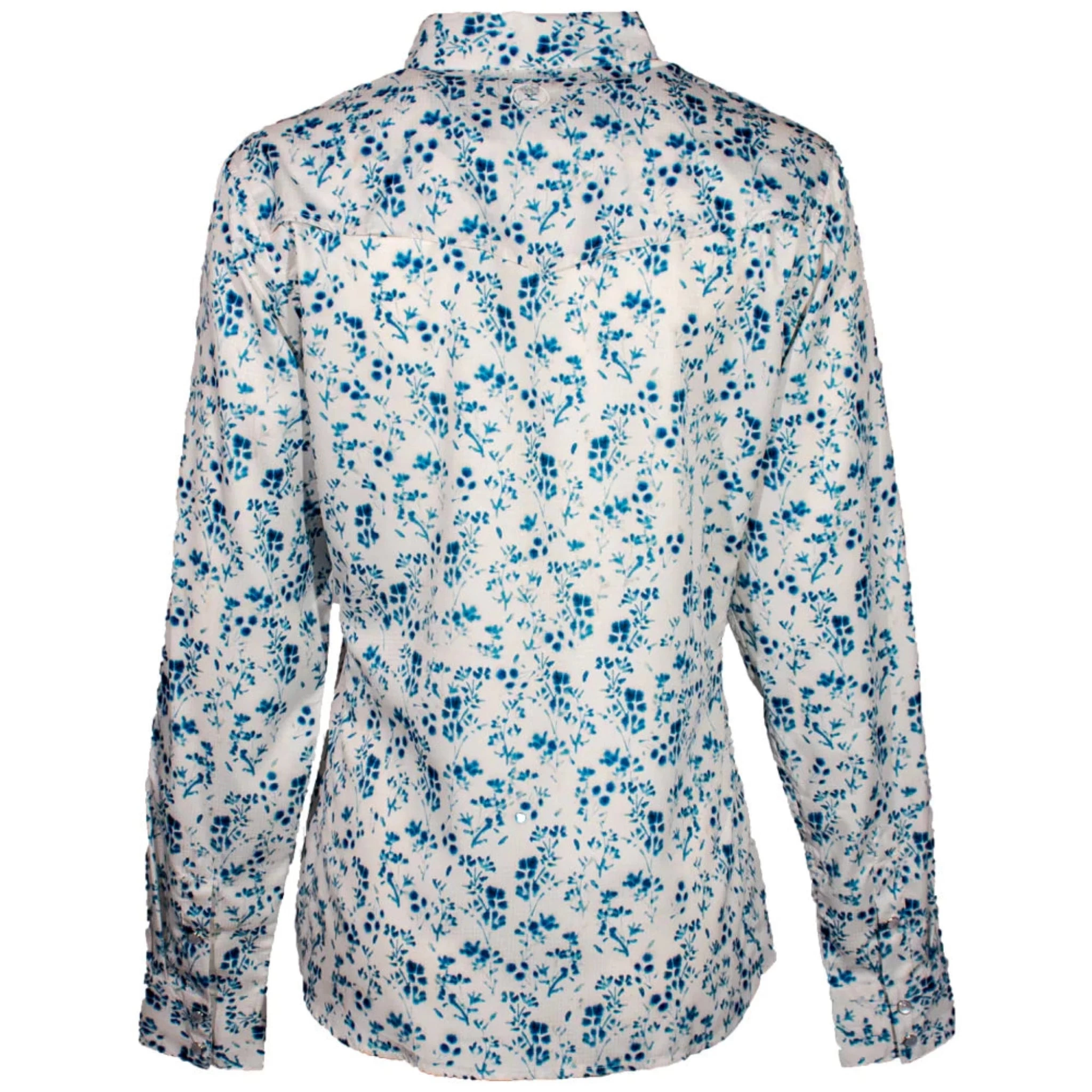 HOOey Ladies Sol White Floral Pattern Long Sleeve Button Down 4 HOOey Ladies Sol White Floral Pattern Long Sleeve Button Down - Image 2