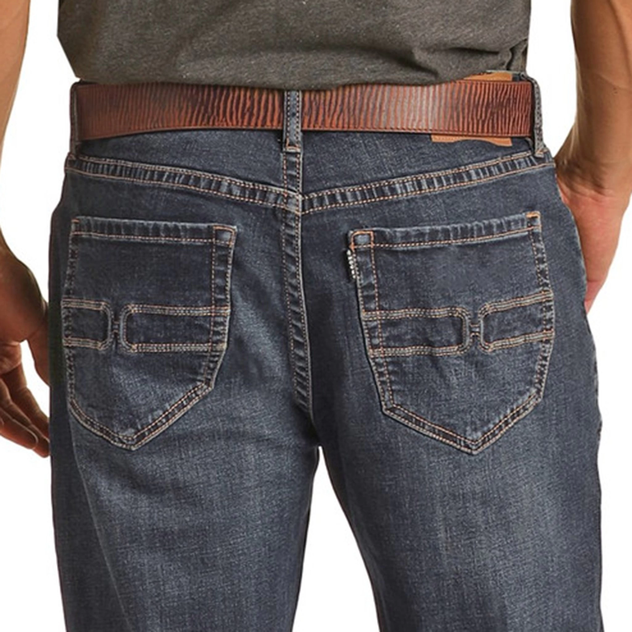 Rock & Roll Cowboy Dark Vintage Boot Cut Jeans 5 Rock & Roll Cowboy Dark Vintage Boot Cut Jeans - Image 3