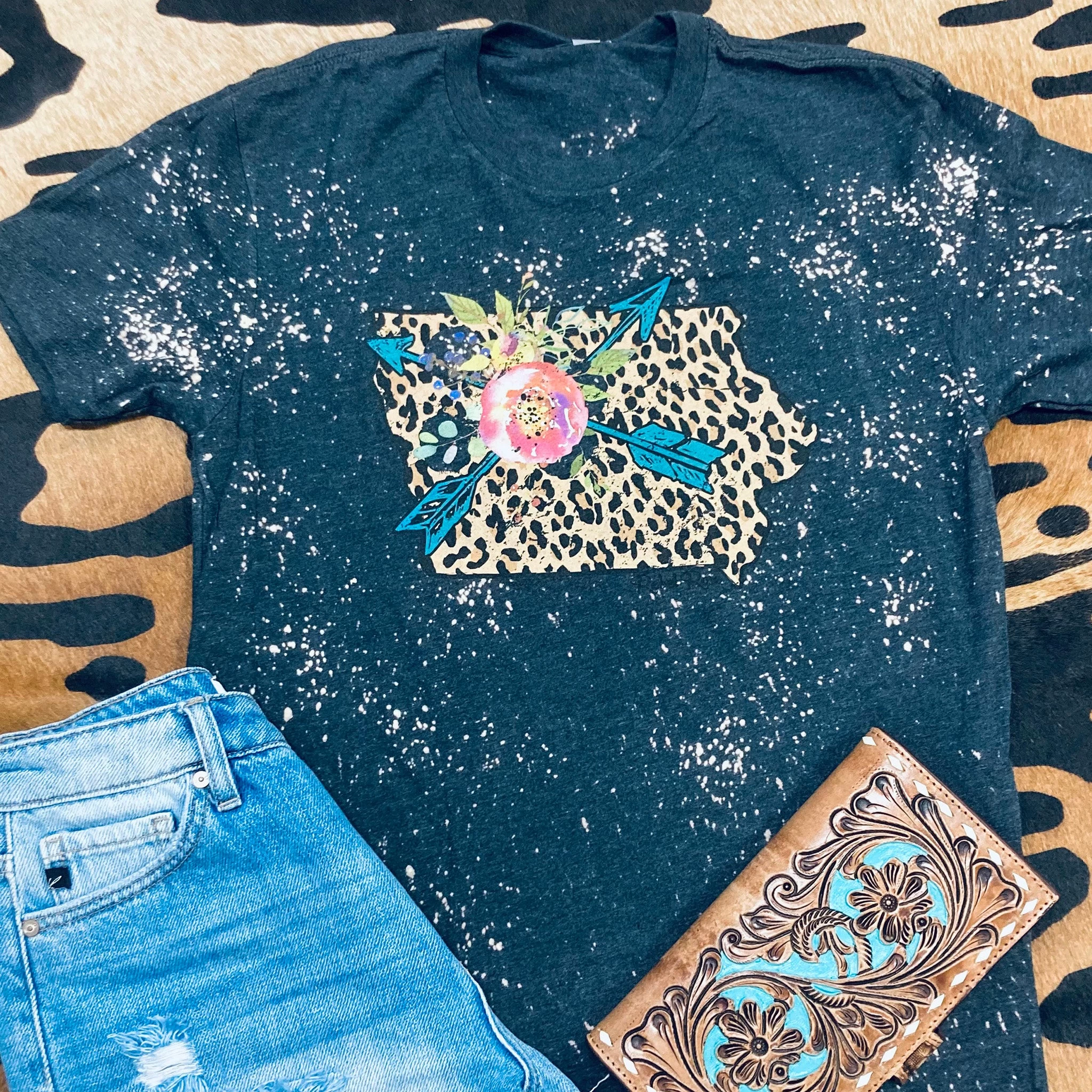 Black Acid Leopard Iowa Tee 3 Black Acid Leopard Iowa Tee