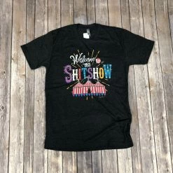Rebel Rose Dark Grey Graphic Tee - Welcome To The Shit Show