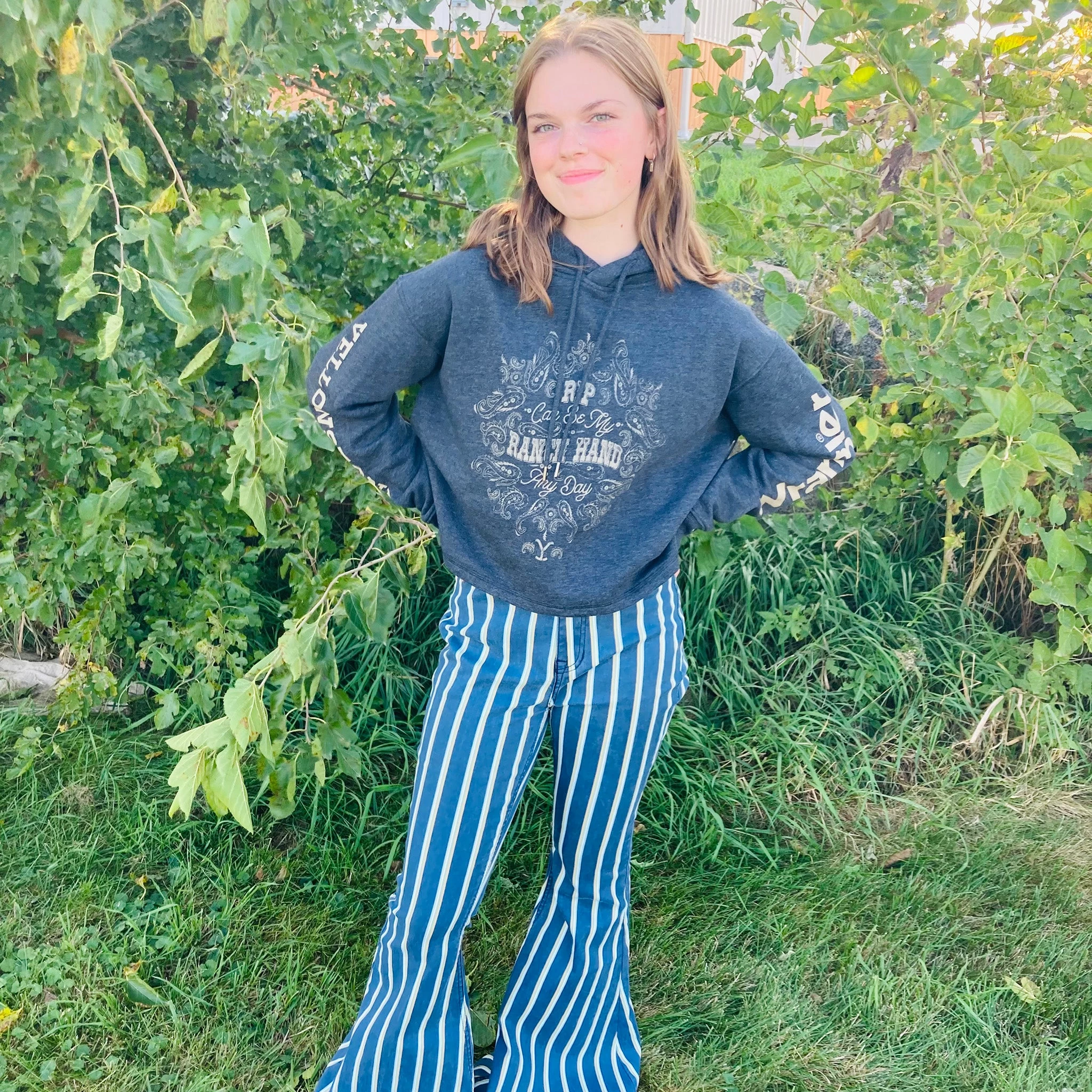 Wrangler Yellowstone Women's Ranch Hand Crop Hoodie 5 Wrangler Yellowstone Women's Ranch Hand Crop Hoodie - Image 3