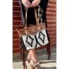 American Darling "Sanora" Black & White Tooled Blanket Purse -Western Cowboy Equipment Store IMG 4879