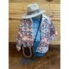 Wrangler Coral & Turquoise Aztec Sherpa Jacket -Western Cowboy Equipment Store IMG 5194