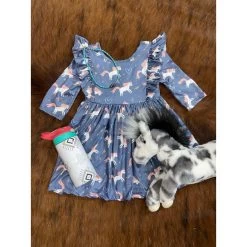 Unicorn Wish Ruffle Twirl Dress