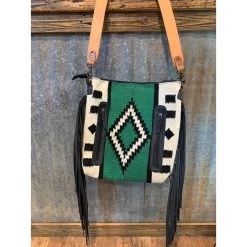 American Darling Conceal Carry Green White Tooled Purse -Western Cowboy Equipment Store IMG 6056