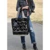 Black & Cream Boho Tote -Western Cowboy Equipment Store IMG 8576