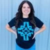 Texas True Turquoise Aztec Tee 2 Texas True Turquoise Aztec Tee -Western Cowboy Equipment Store ISABELBLACKc