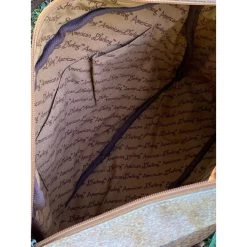 American Darling Tan Cowhide Bomber Duffel -Western Cowboy Equipment Store Insideduffle3