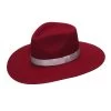 Red Felt Fedora Hat -Western Cowboy Equipment Store Ladies Pinch Front Red Hat prd 79239 s t78100041
