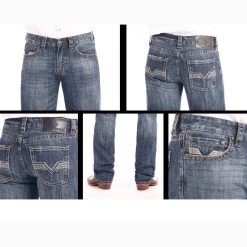 Rock & Roll Cowboy Men's Medium Pistol Straight Leg Jean -Western Cowboy Equipment Store M1P1060 A