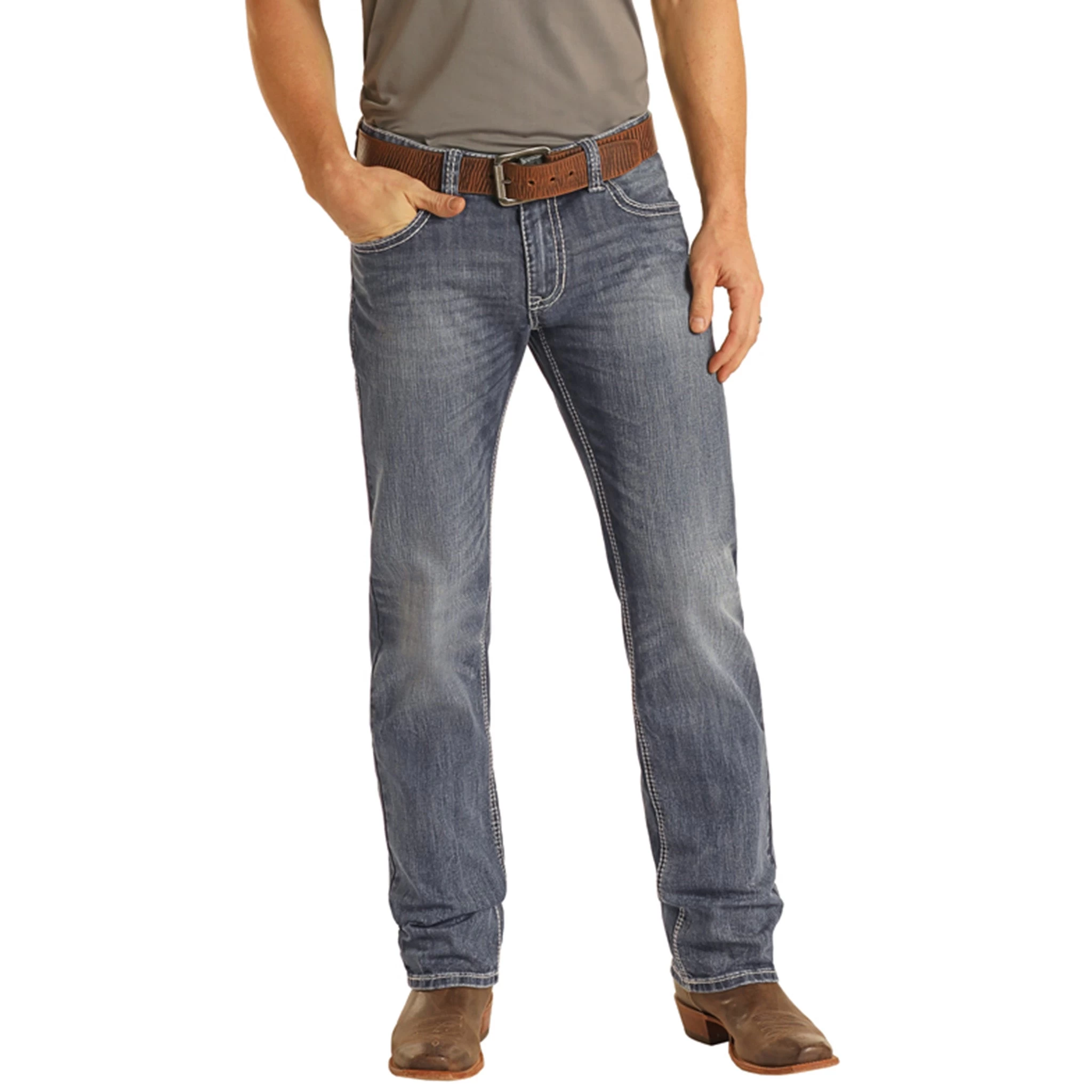 Rock & Roll Slim Fit Straight Leg ReFlex Denim Jean 4 Rock & Roll Slim Fit Straight Leg ReFlex Denim Jean - Image 2