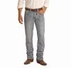 Men's Rock & Roll Relaxed Fit Boot Cut Medium Wash ReFlex Jeans -Western Cowboy Equipment Store MTB3569