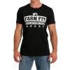 Cinch Men's Black Farm Fit Tee -Western Cowboy Equipment Store MTT1690576