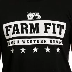Cinch Men's Black Farm Fit Tee -Western Cowboy Equipment Store MTT1690576 3