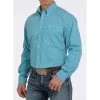 Cinch Turquoise/White Long Sleeve 2 Cinch Turquoise/White Long Sleeve -Western Cowboy Equipment Store MTW1105372 2