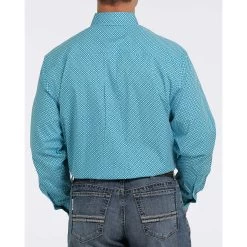 Cinch Turquoise/White Long Sleeve -Western Cowboy Equipment Store MTW1105372 3
