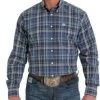 Cinch Blue Plaid Long Sleeve -Western Cowboy Equipment Store MTW1105509 c194b965 6476 430e 91d8 a3deb027ffd1
