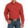 Cinch Red Patterned L/S -Western Cowboy Equipment Store MTW1105552