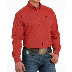 Cinch Red Patterned L/S -Western Cowboy Equipment Store MTW1105552 2