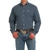 Cinch Navy Geometric Print Long Sleeve Shirt -Western Cowboy Equipment Store MTW1105565