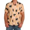 Cinch Men's Orange Cattle Camp Shirt -Western Cowboy Equipment Store MTW1401030