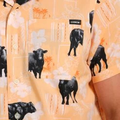 Cinch Men's Orange Cattle Camp Shirt 7 Cinch Men's Orange Cattle Camp Shirt -Western Cowboy Equipment Store MTW1401030 3