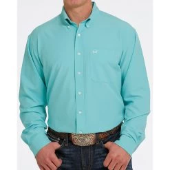 Cinch Solid Turquoise Arena Flex Shirt