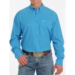 Cinch Men's Light Blue Print Arena Flex Shirt
