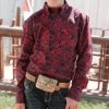 Boy's Cinch Navy And Red Paisley -Western Cowboy Equipment Store MTW7060314