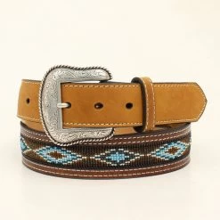 Men's Nocona Aztec Bead Belt
