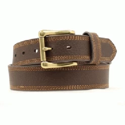 Men's Nocona Brown Triple Stitch Belt
