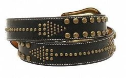 Nocona Ladies Black Arrow Nailhead Belt
