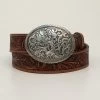 Nocona Women's Tan Floral Belt With Floral Buckle 1 Nocona Women's Tan Floral Belt With Floral Buckle -Western Cowboy Equipment Store Nocona Made in USA Ladies Belt prod 63259 l N3300008