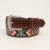 Nocona Basket Stamped Diamond Beaded Belt -Western Cowboy Equipment Store Nocona Mens Belt 1 12 Basket Weave Diamond Beaded Tan prd 79357 s n210004408