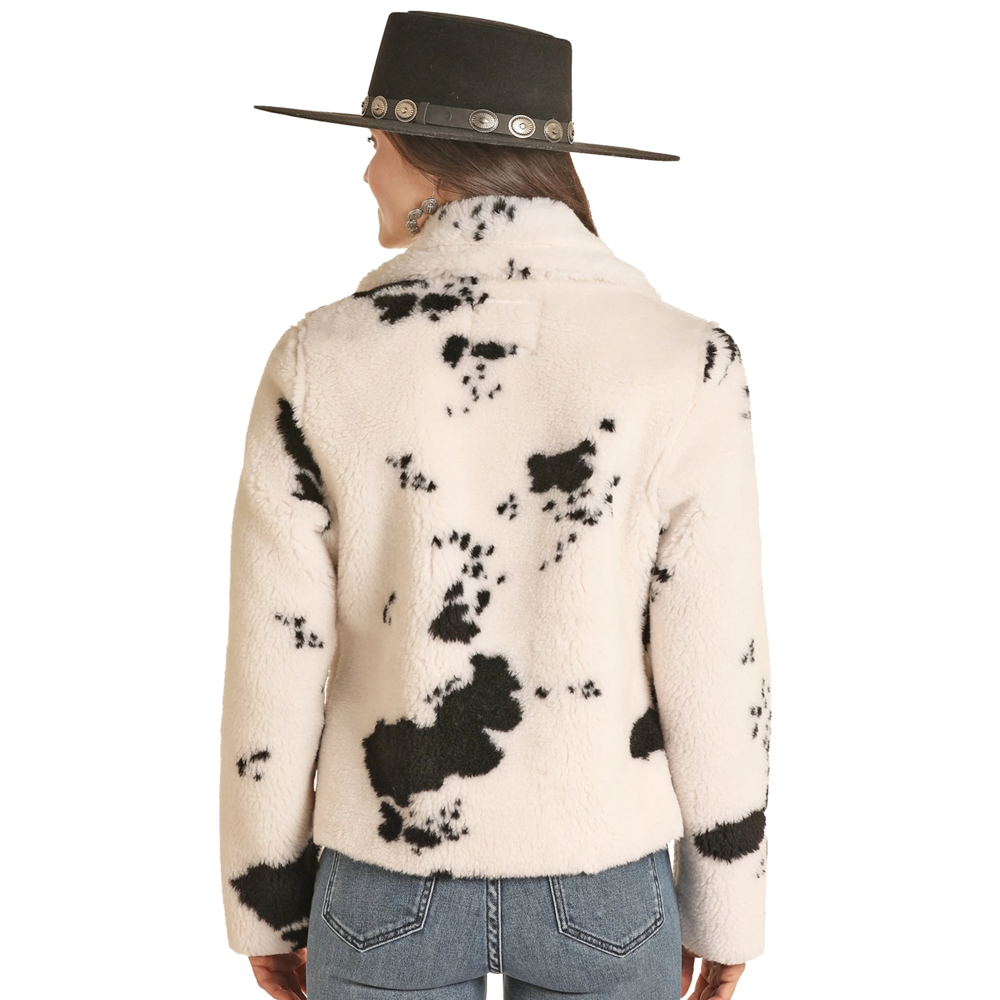 Powder River Outfitters Cow Print Micro Berber Jacket 4 Powder River Outfitters Cow Print Micro Berber Jacket - Image 2
