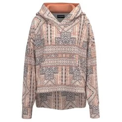 Hooey Women's "Roomy" Pink/Black Aztec Hoodie