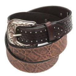 Men's Brown Elephant Basket Weave Belt