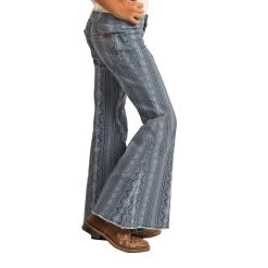 Rock & Roll Denim Girls' Bargain Button Bell Bottom Jeans -Western Cowboy Equipment Store RRGD7PR0RV A