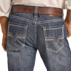 Rock & Roll Cowboy Ladder Stitch Double Barrel Jeans -Western Cowboy Equipment Store RRMD0SR0L5Z 07324 1