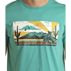 Rock & Roll Turquoise Desert Graphic Tee -Western Cowboy Equipment Store RRUT21R064 B 1