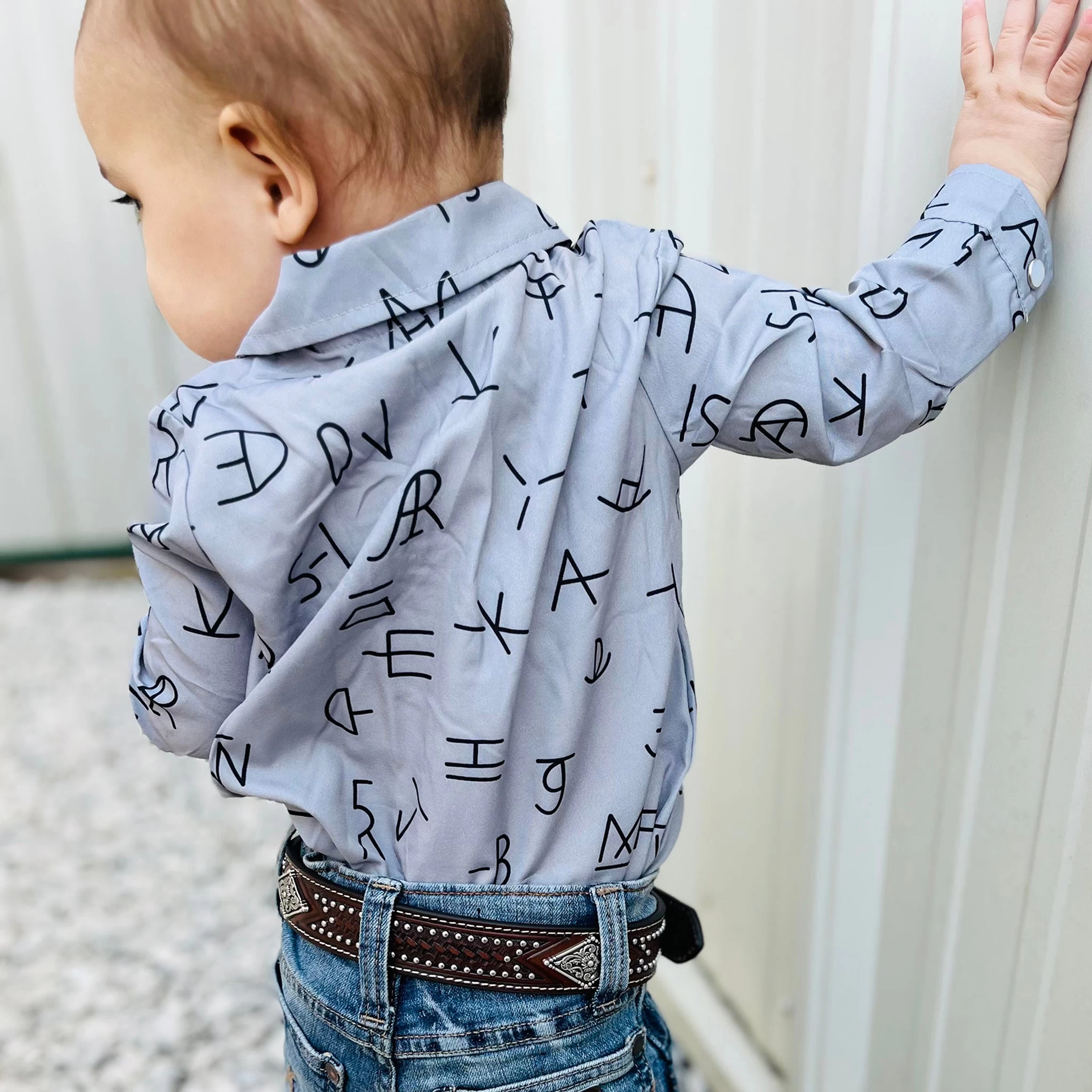 Shea Baby Branded Pearl Snap Long Sleeve 4 Shea Baby Branded Pearl Snap Long Sleeve - Image 2