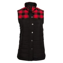 Black Buffalo Checked River Vest