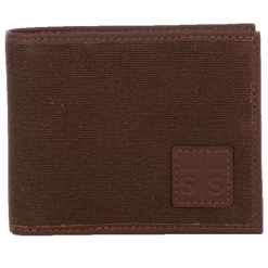 STS Chocolate Canvas Bifold Wallet
