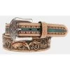 Hooey Tapered Nat. Leather Feather & Filigree Embossed Belt -Western Cowboy Equipment Store Screenshot2022 05 10110912