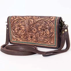 American Darling Tooled Leather & Turquoise Dot Wallet -Western Cowboy Equipment Store Screenshot2023 02 16091919
