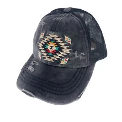 Aztec Criss Cross Pony Cap